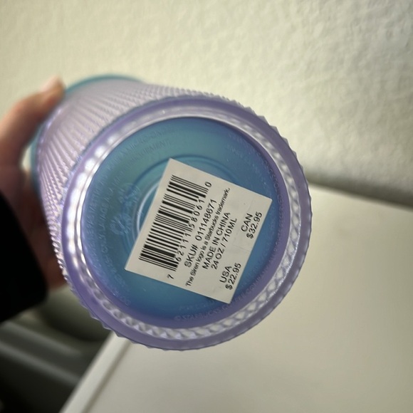 Starbucks Venti Studded Matte Mermaid Ombre Purple Blue Tumbler - Picture 4 of 6